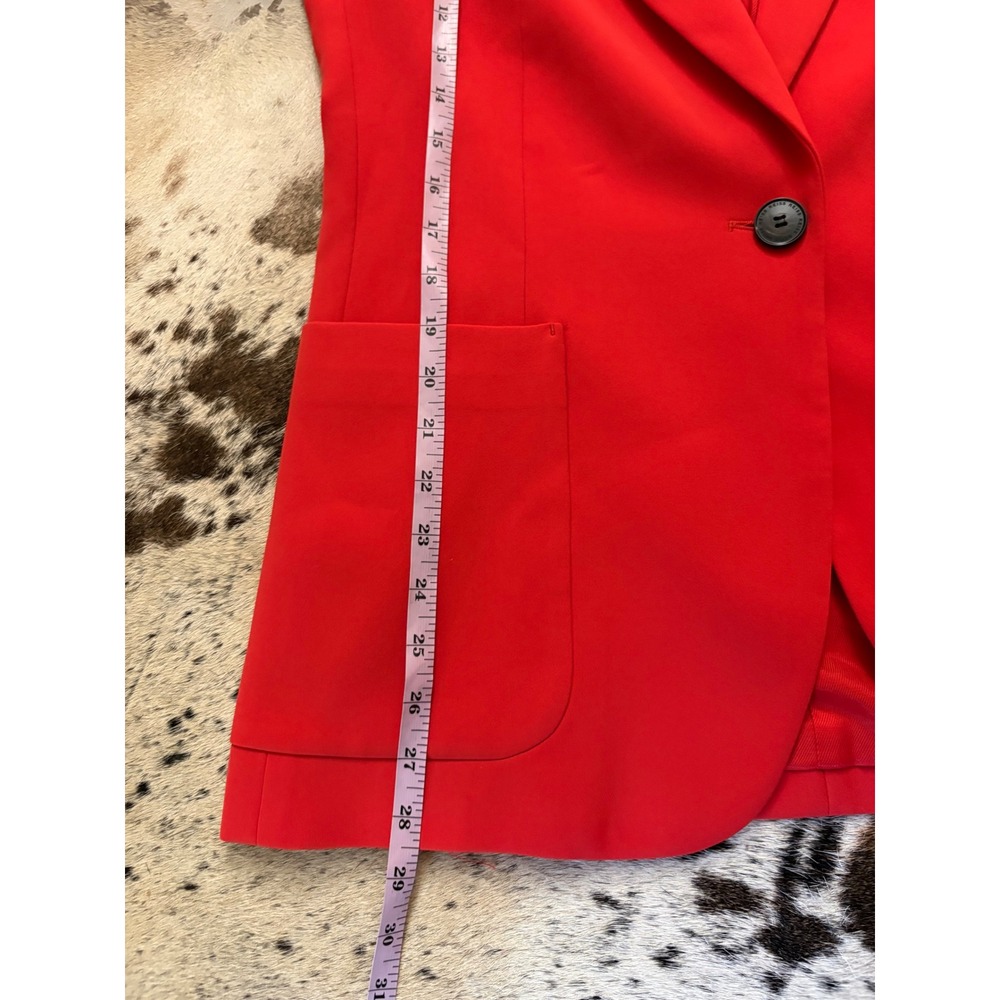 REISS Maia Single Breasted Blazer Red Size 6 - Picture 9 of 12